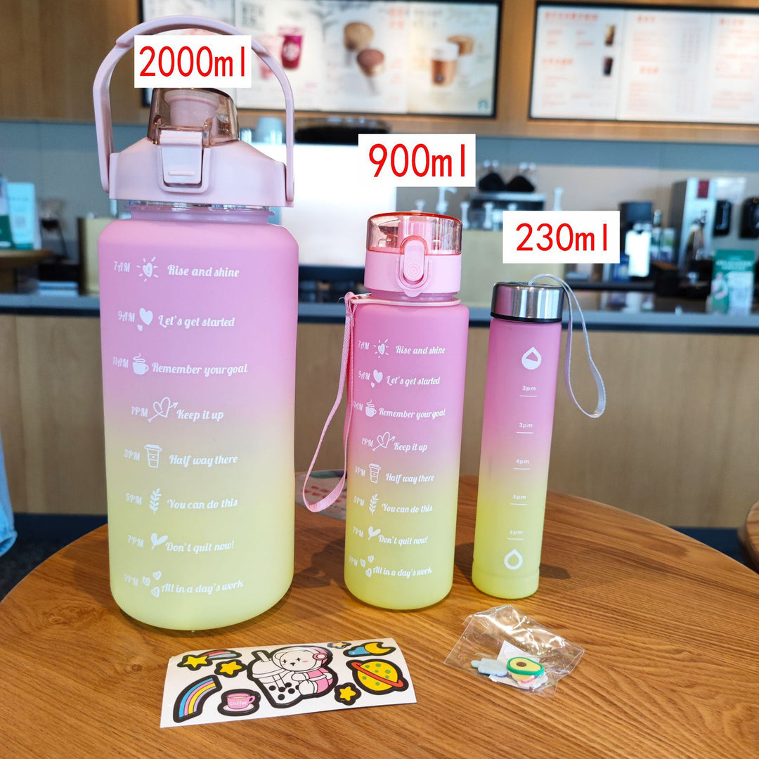 Ladies Motivating Water Bottle with Time Markers Bowlift