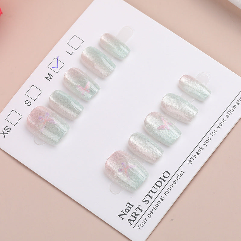 Shimmering Dragonfly Design Press-On Nails Bowlift
