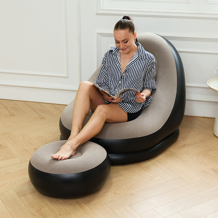Women Inflatable Comfort Sofa with Ergonomic Backrest Bowlift