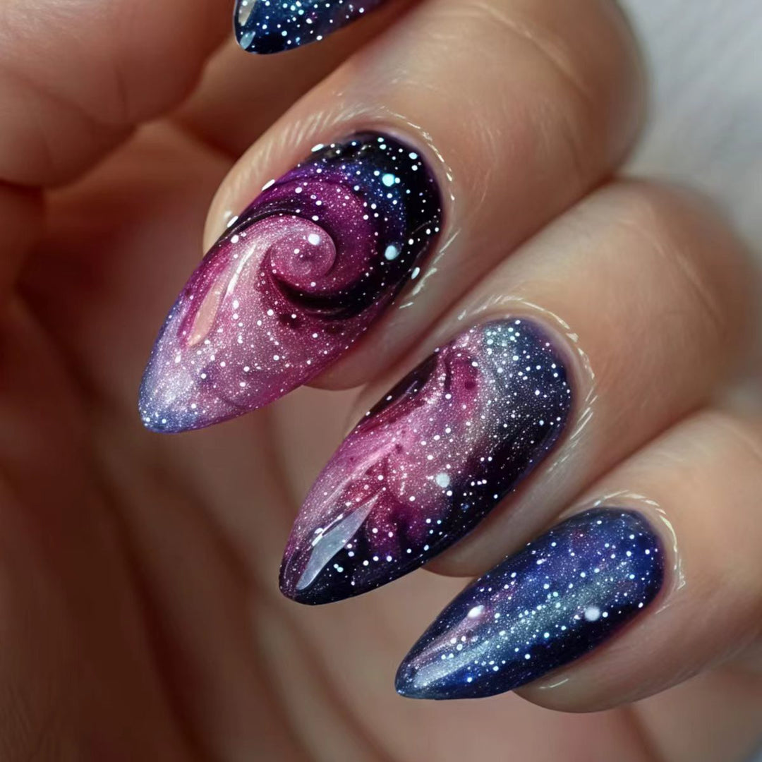 Galaxy-Inspired Nail Art Bowlift