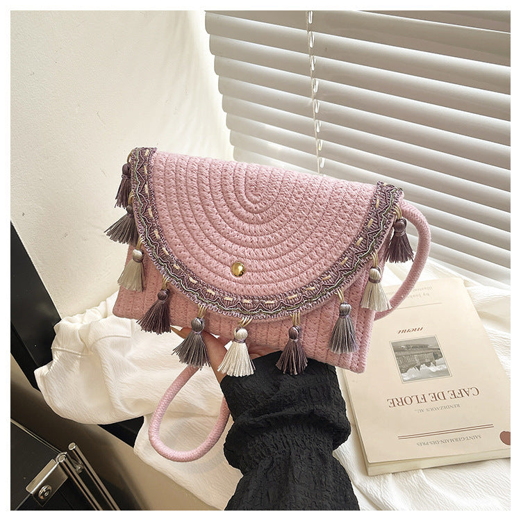 Bohemian Woven Clutch Bag Bowlift