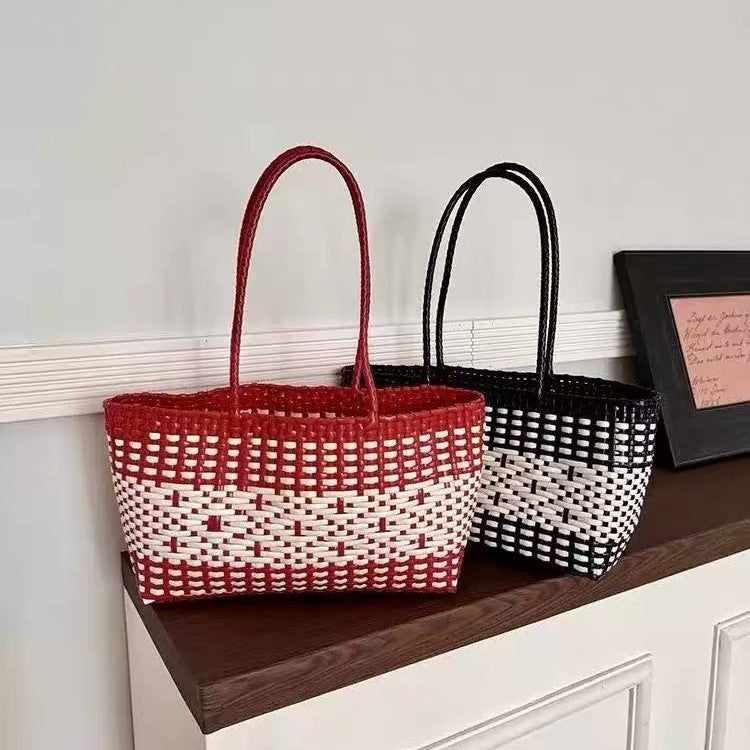 Stylish Woven Tote Bag Bowlift