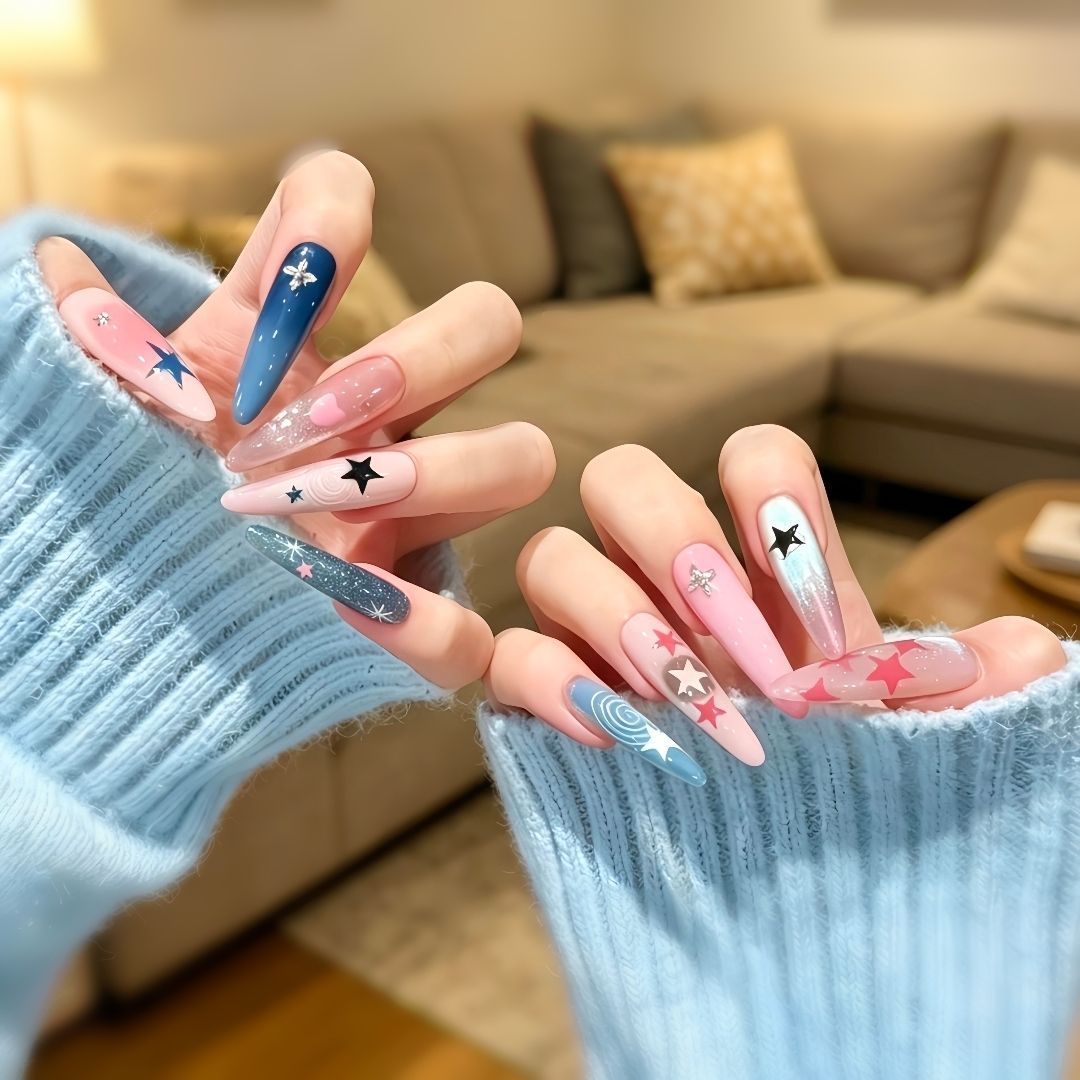 Artistic Long Stiletto Nail Enhancements Bowlift