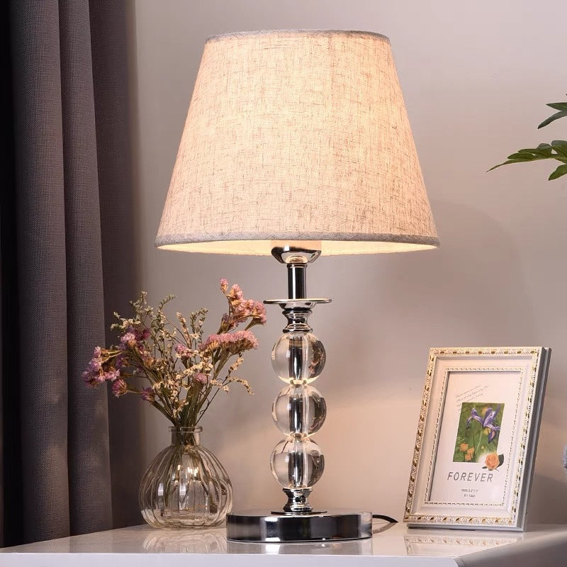 Crystal Glass Base Table Lamp