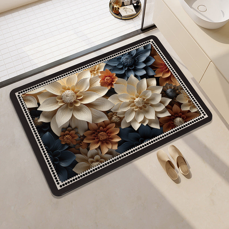 Playful Citrus-Themed Bath Mat Bowlift