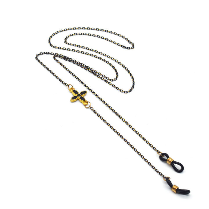 Chic Floral-Detail Eyewear Chain Bowlift