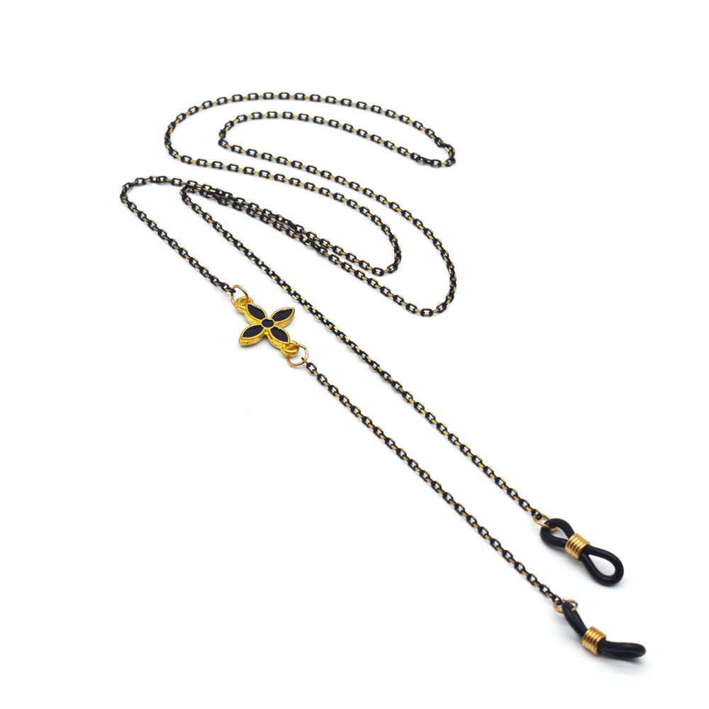 Elegant Floral-Design Eyewear Chain Bowlift