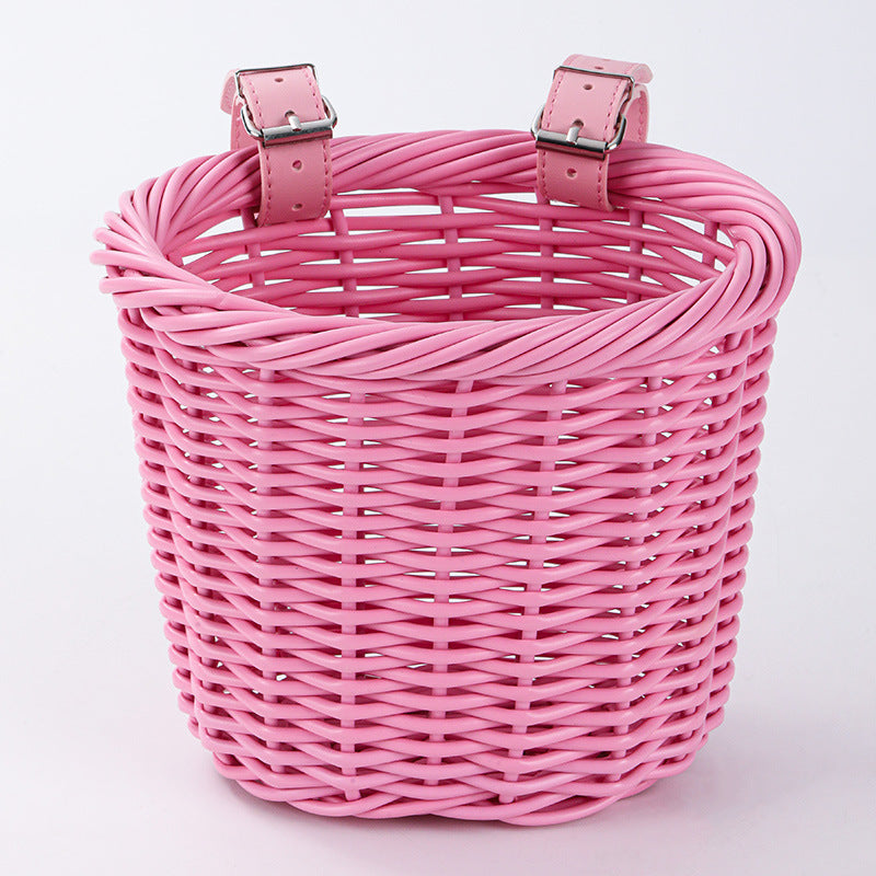 Unisex storage basket with elegant leather handles Bowlift