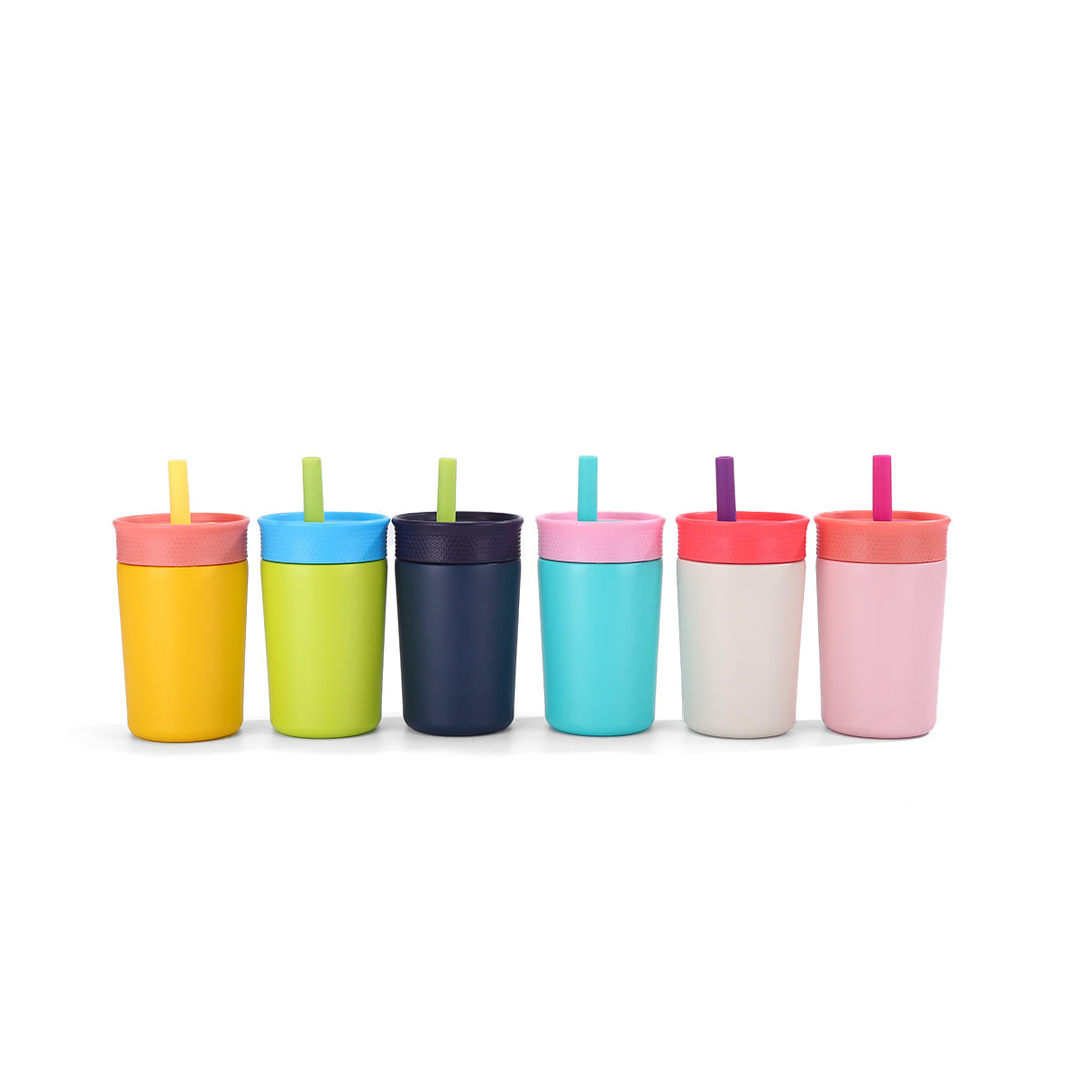 Ladies Insulated Drinking Bottle with Silicone Lid and Straw Bowlift