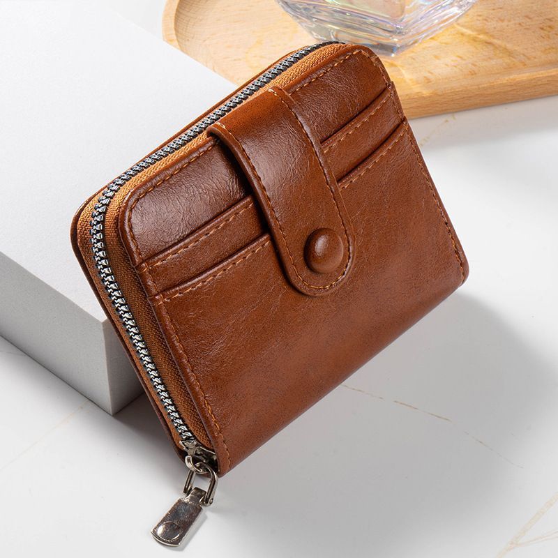 Compact Zippered Card Wallet Bowlift