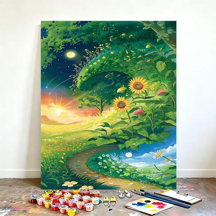 DIY Scenic Nature Paint by Numbers Art Kit Bowlift