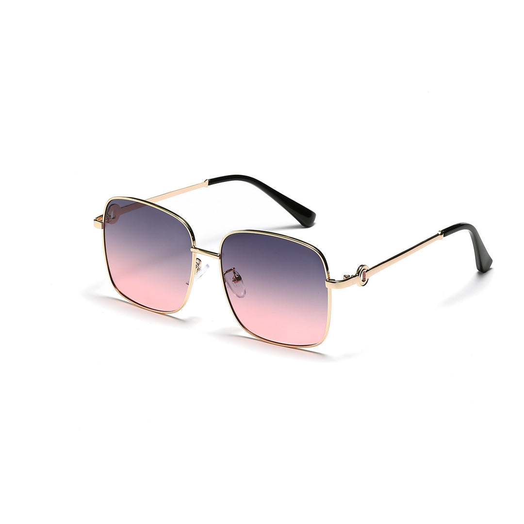 Ladies elegant square sunglasses with high-quality metal frame Bowlift