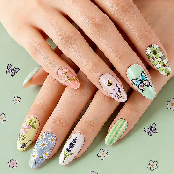 Artistic Floral Nail Art Bowlift 1787542804