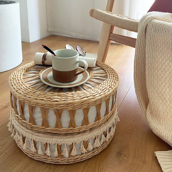 Handcrafted Pouf in Boho Style Bowlift