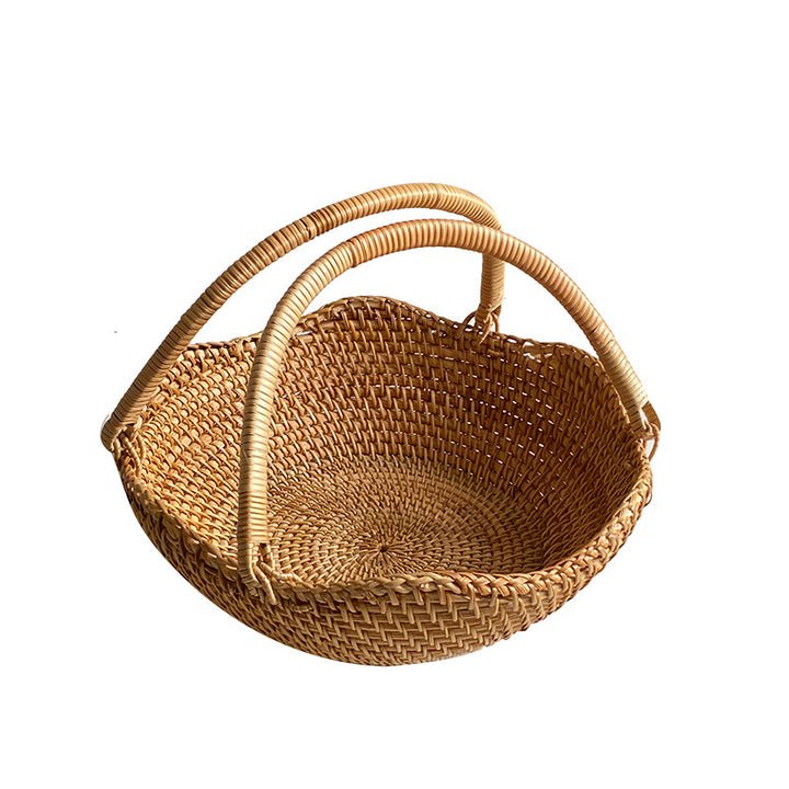 Women's Handwoven Shopping Basket Bowlift