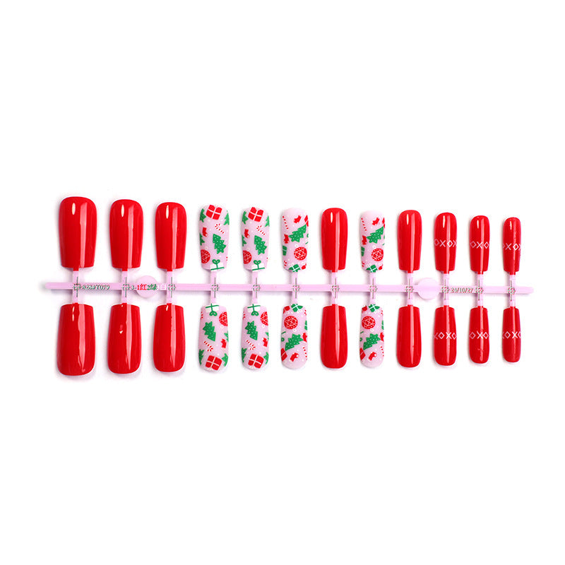 Holiday-Themed Press-On Nail Set Bowlift