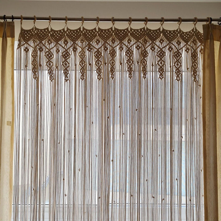 Macrame Room Divider Curtain Bowlift