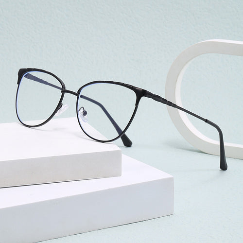 Ladies Cat-Eye Glasses with Fine Metal Accents Bowlift