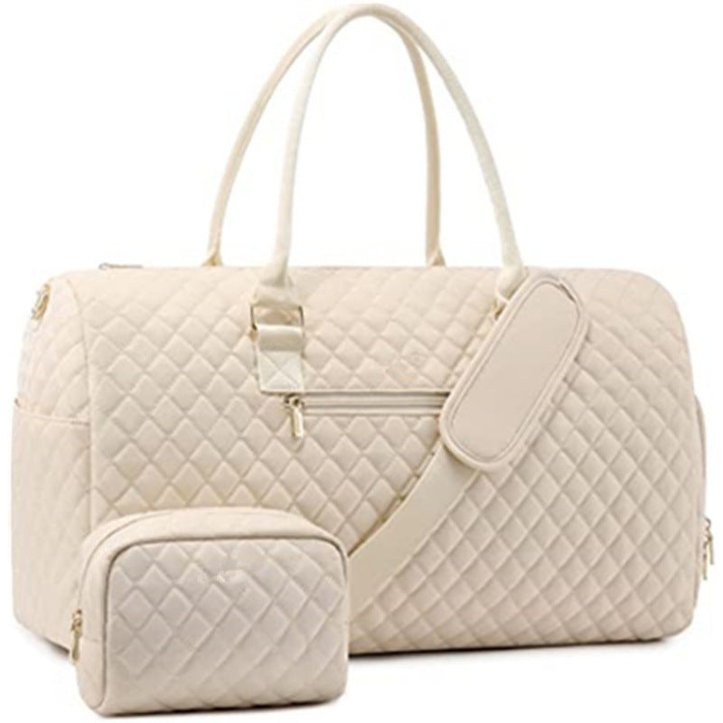 Quilted Weekender Duffle Bag Bowlift