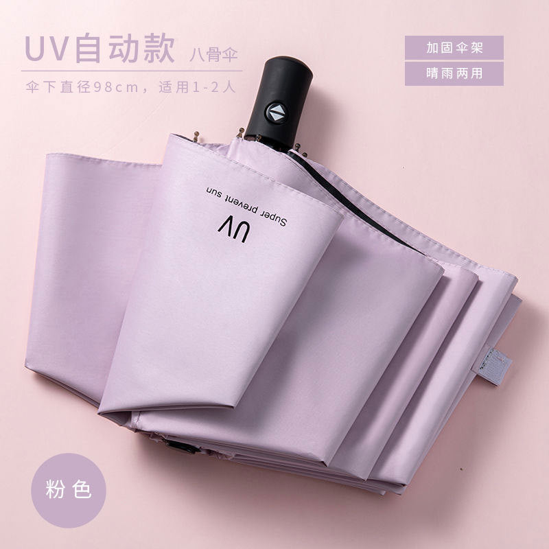 Women compact folding umbrella with Bowlift handle