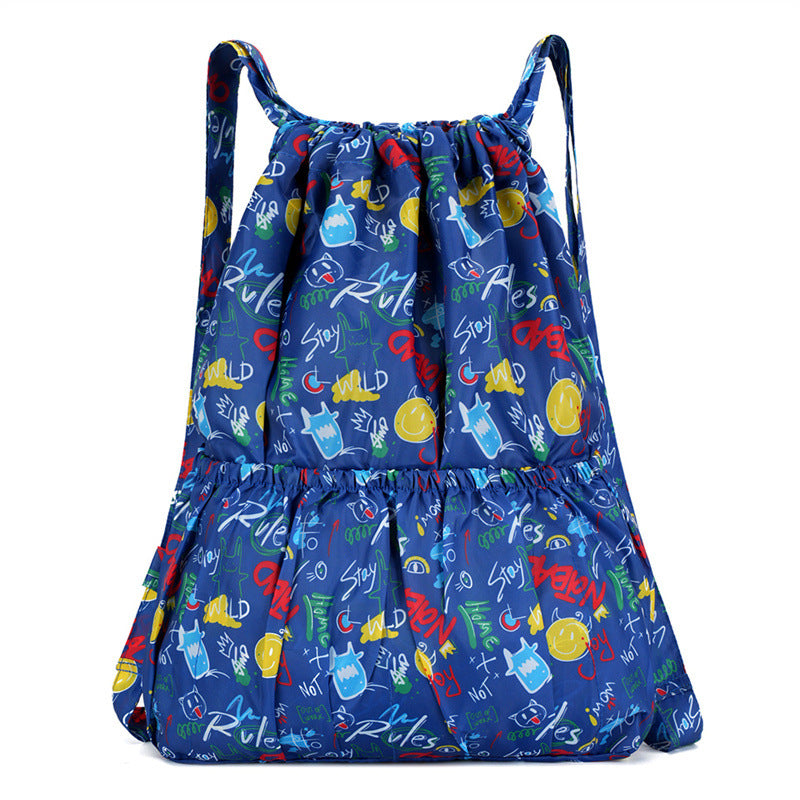 Floral Print Drawstring Backpack Bowlift