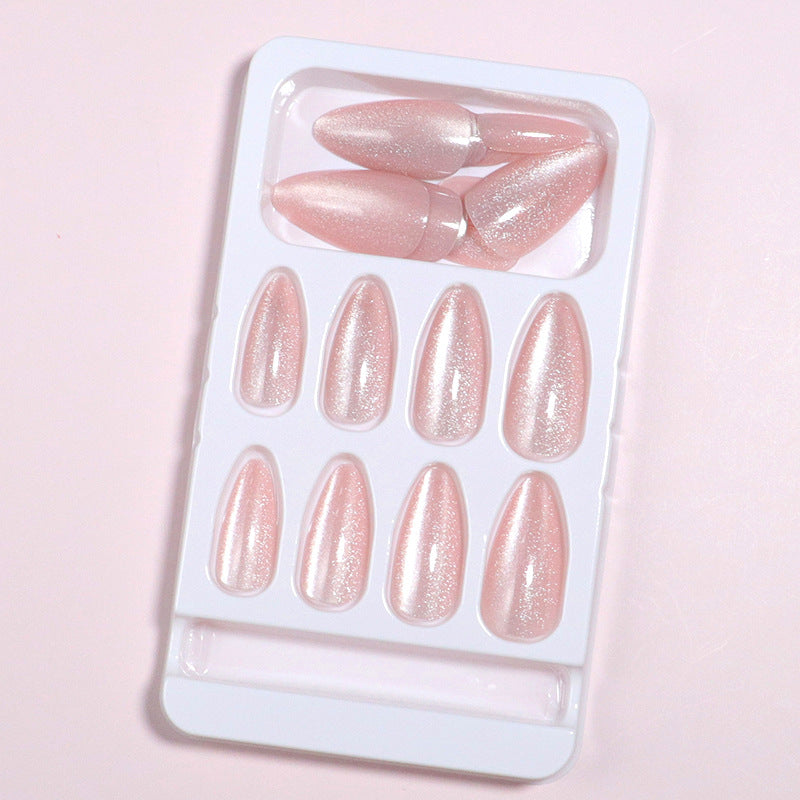 Premium Sparkling Almond-Shaped Press-On Nails Bowlift