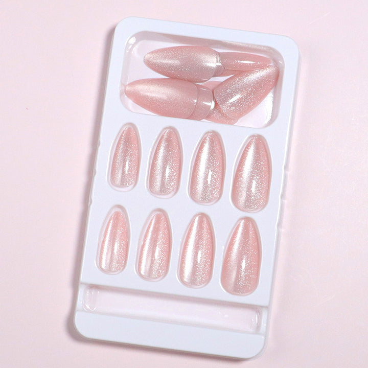 Premium Sparkling Almond-Shaped Press-On Nails Bowlift