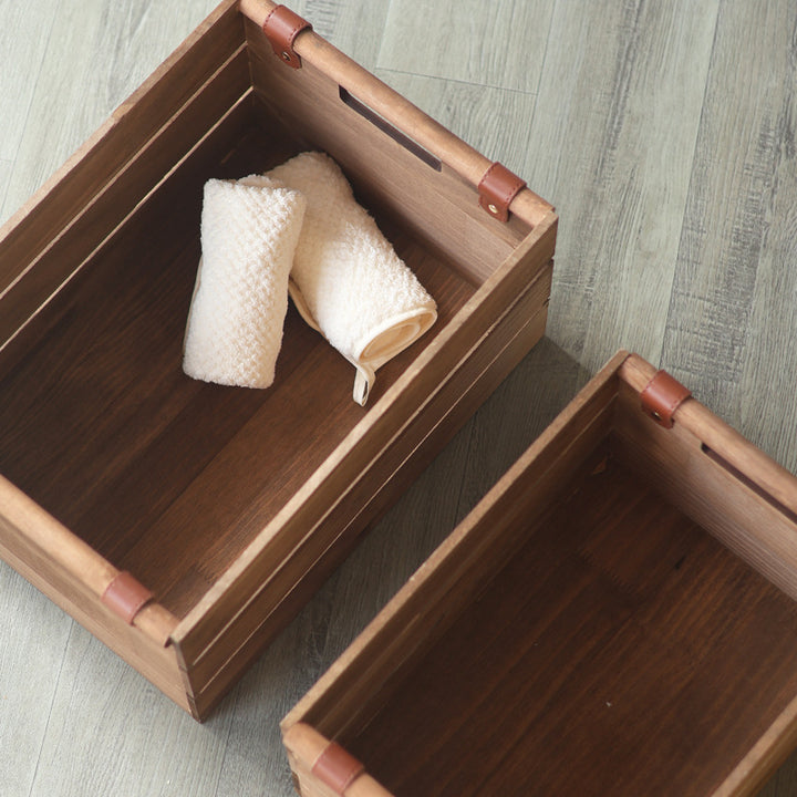 Elegant storage basket made of solid wood Bowlift