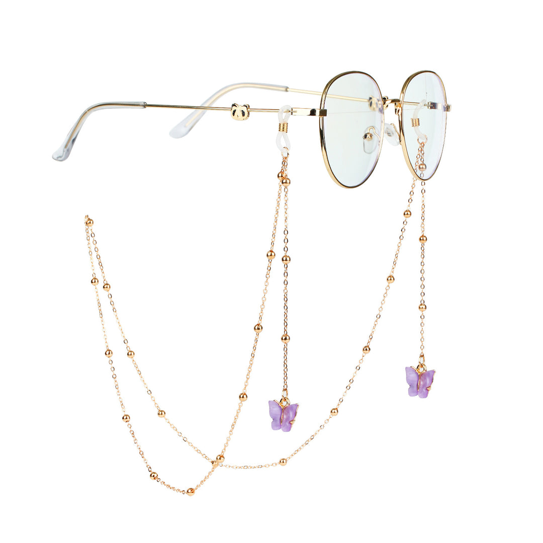 Fashionable sunglasses chains with butterfly pendants Bowlift