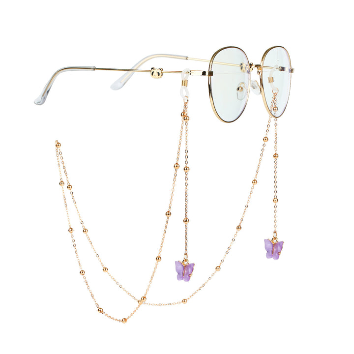 Fashionable sunglasses chains with butterfly pendants Bowlift