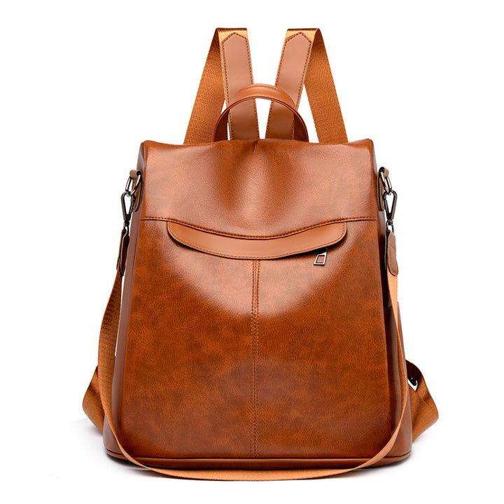 Versatile Structured Leather Backpack Bowlift