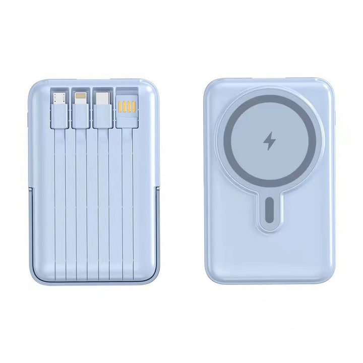 Powerbank with integrated charging cable and magnetic charging function Bowlift