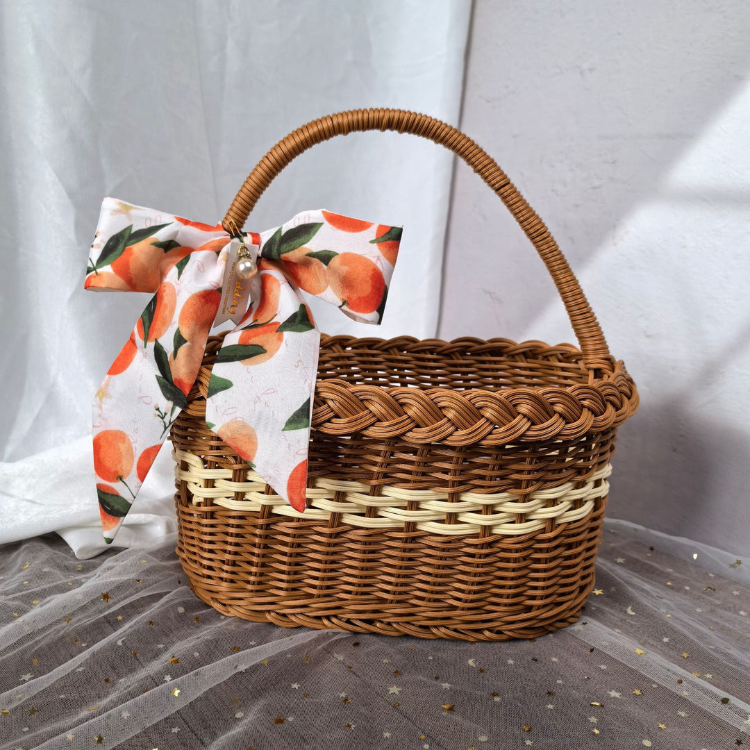 Women elegant handwoven shopping basket Bowlift