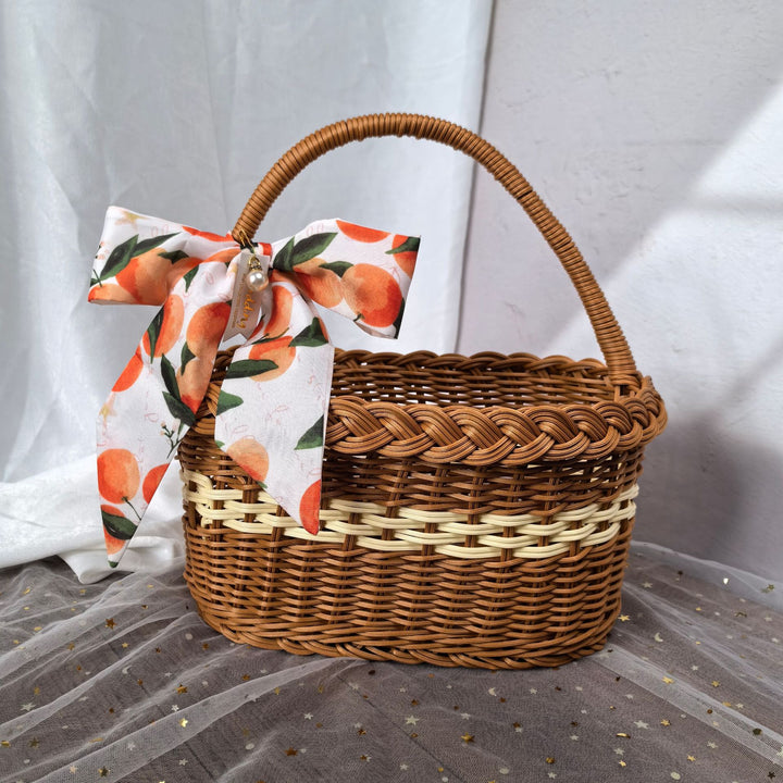 Women elegant handwoven shopping basket Bowlift