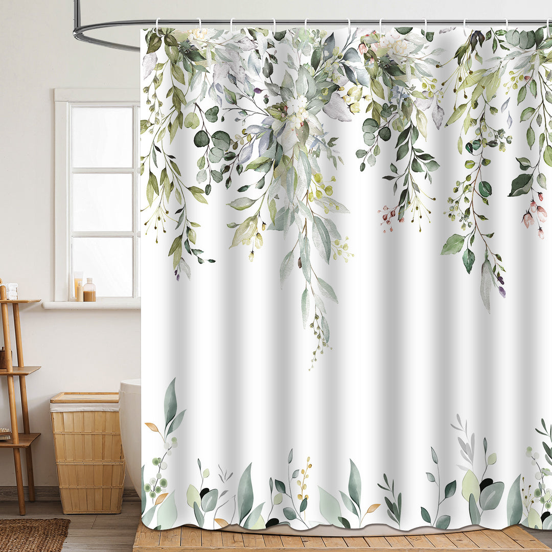 Floral Patterned Bathroom Shower Curtain Bowlift