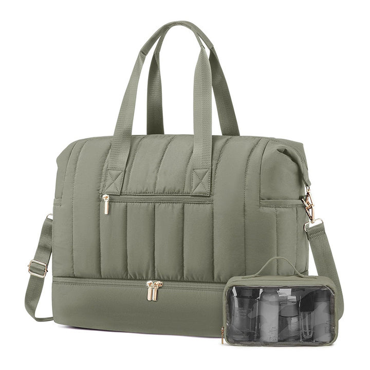 Stylish and Functional Sports Bag with Removable Cosmetic Compartment Bowlift