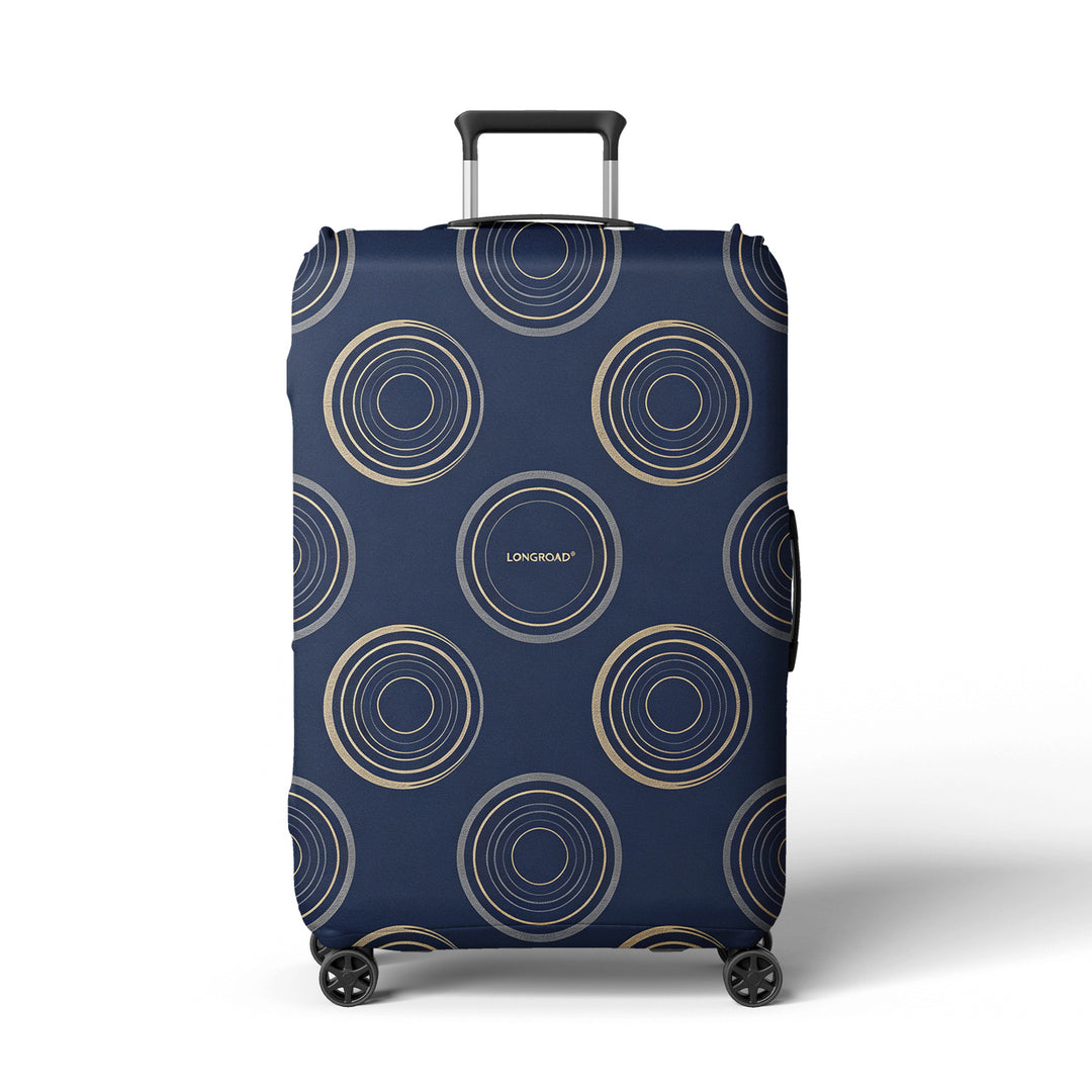 Ladies suitcase cover with modern polka dot pattern Bowlift