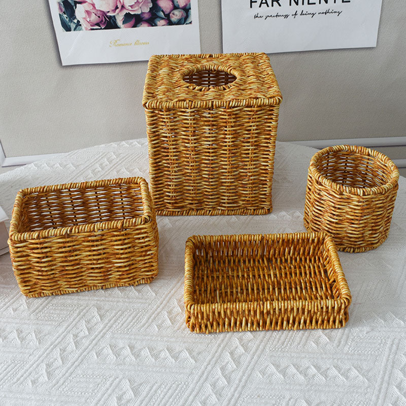 Woven Rectangular Storage Basket Bowlift
