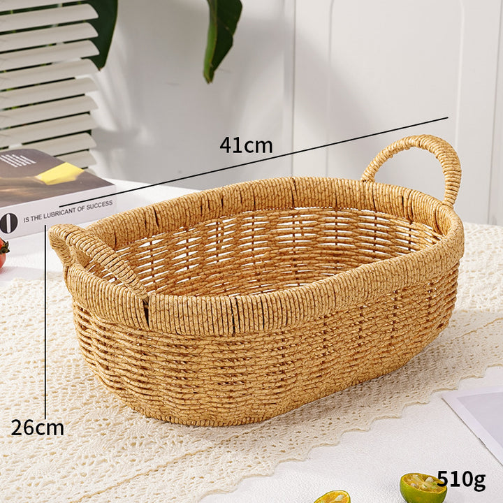 Decorative Round Woven Storage Basket Bowlift