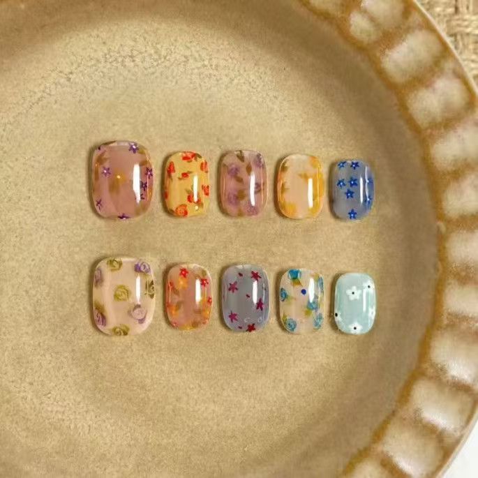 Artistic Coffee-Inspired Press-On Nail Art Set Bowlift