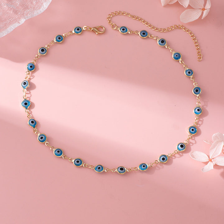 Decorative Evil Eye Charm Necklace Bowlift