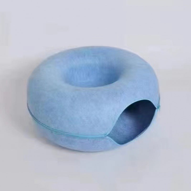 2-in-1 Donut Cat Bed Bowlift