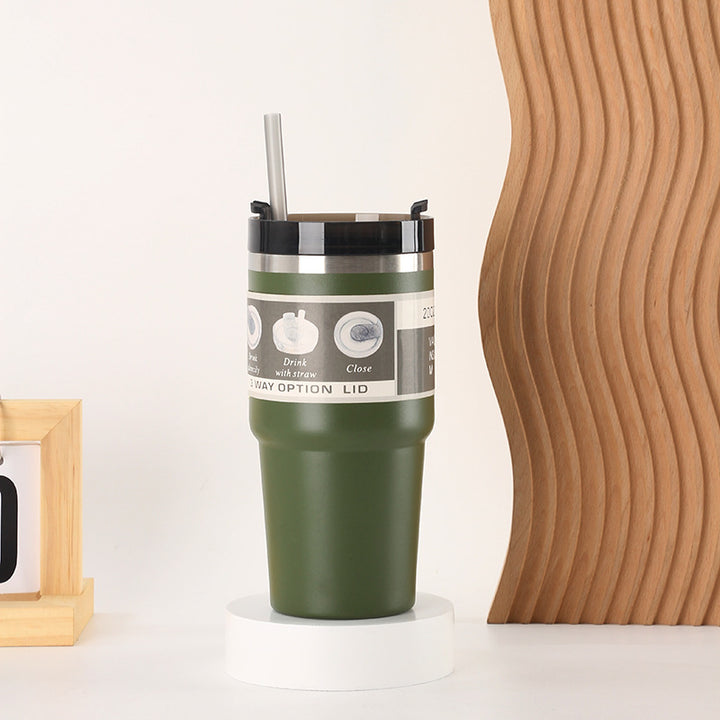 Women Insulated Drinking Cups with Reusable Straw Bowlift