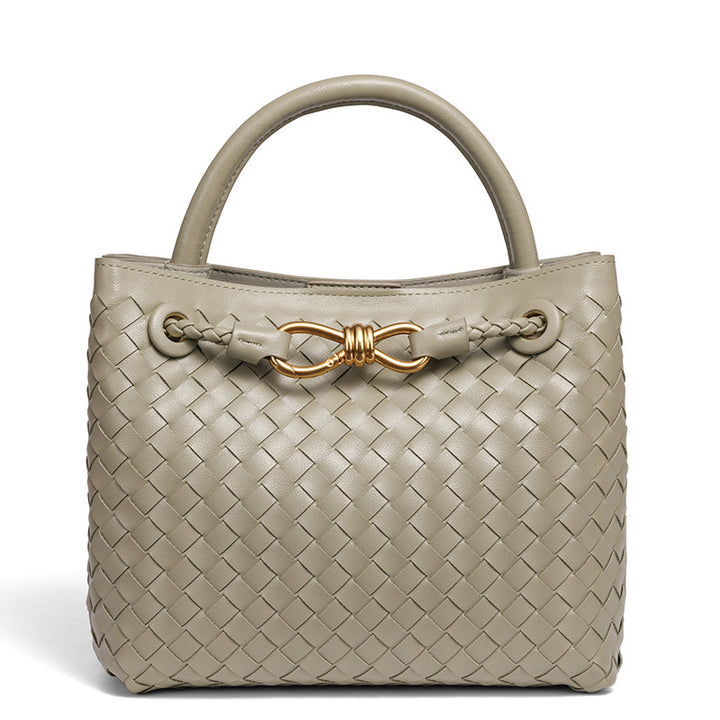Woven Leather Tote Bag Bowlift