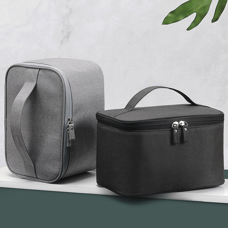 Cosmetic Transport Box With Sturdy Zipper And Practical Carry Handle Bowlift