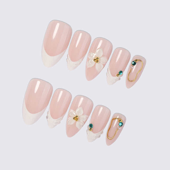 Elegant Decorative Press-On Nail Set Bowlift 1788495787