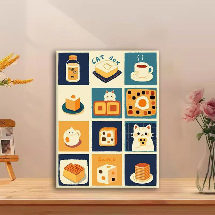 Playful Cat Comic Canvas Art Bowlift