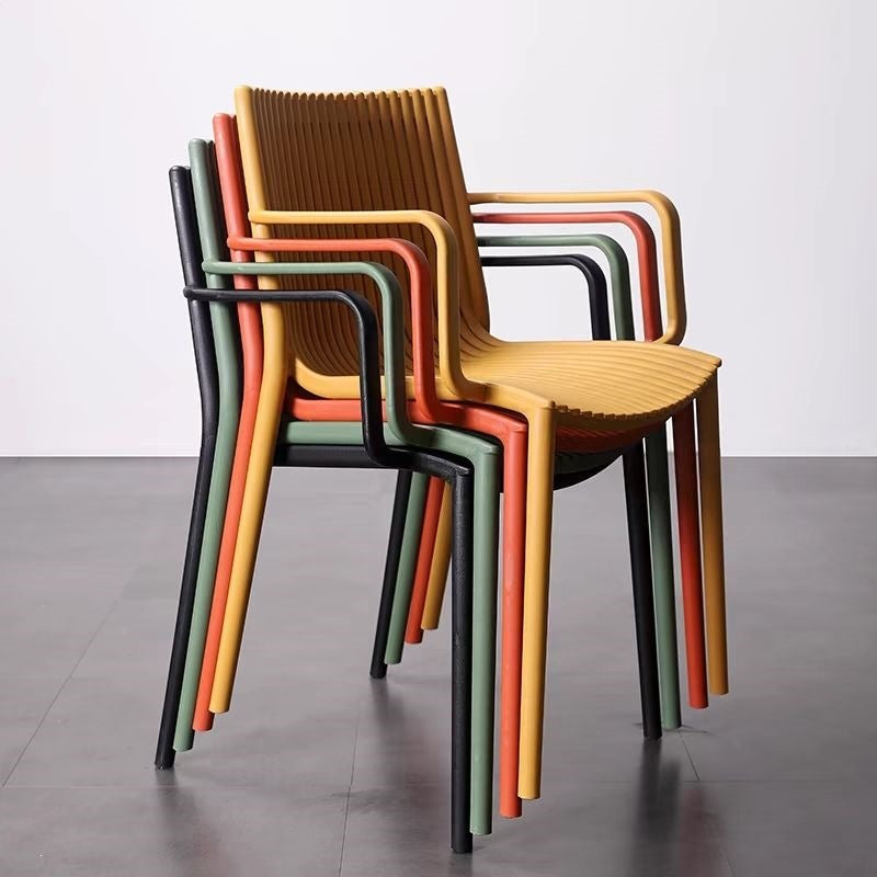 Contemporary Slatted Dining Chair Bowlift