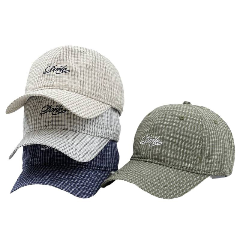 Women's Structured Plaid Baseball Cap Bowlift