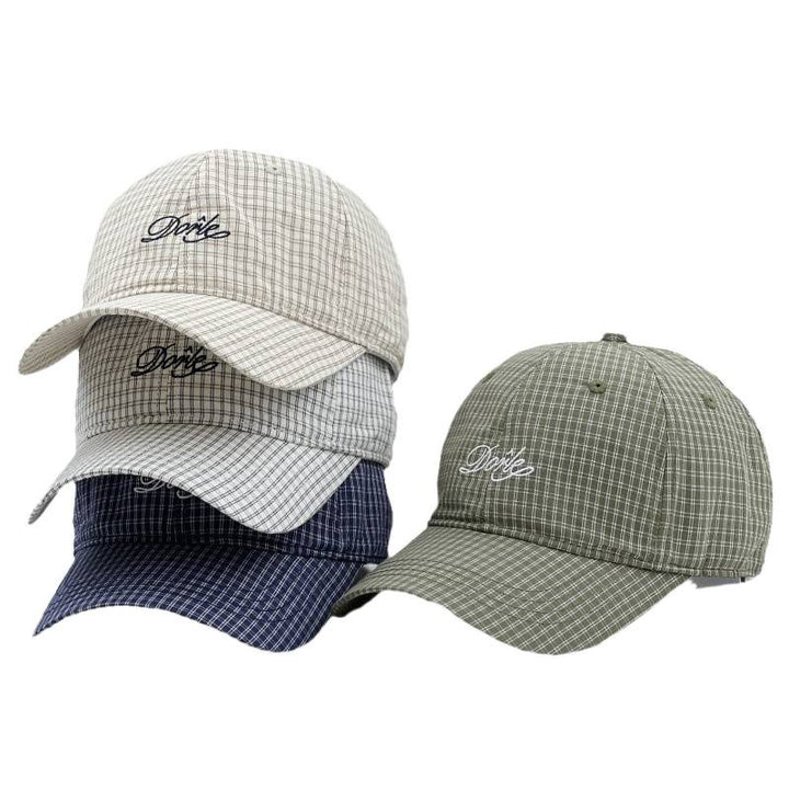 Women's Structured Plaid Baseball Cap Bowlift